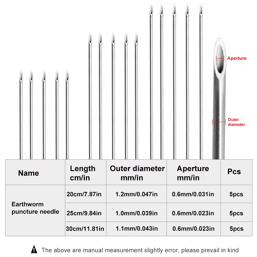 Fishing Lure Making Kit - Earthworm Hooking Needle Stainless Steel Earthworm