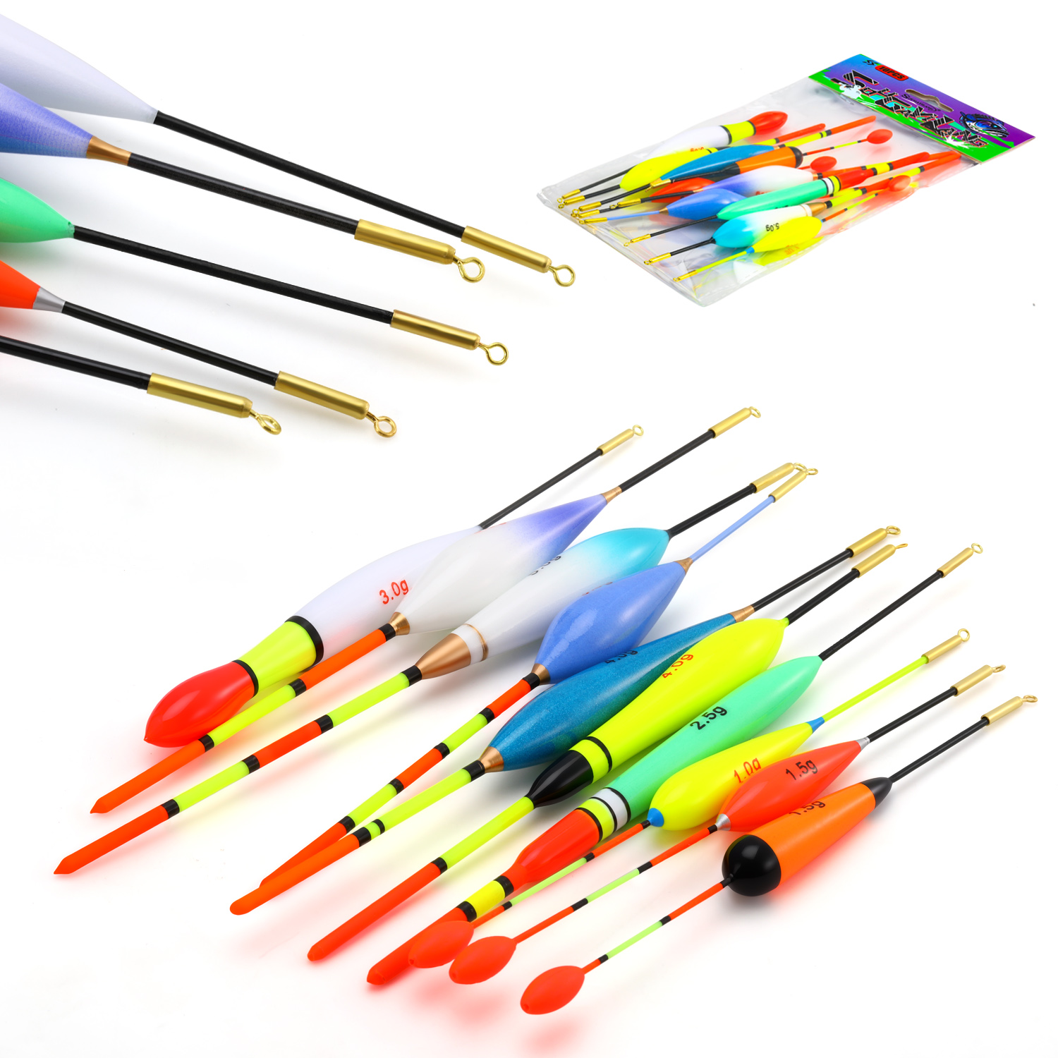 Fishing Lure Topwater - EVA Fishing Float Set 10pc 1.5-5g