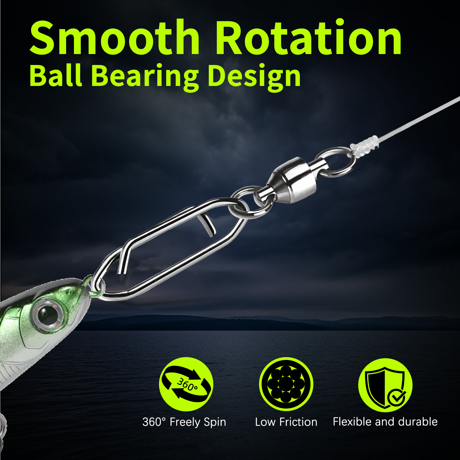 9KM Fishing Swivel Snap Kit 50 - Fishing Lure Making Kit ulasan dan harga