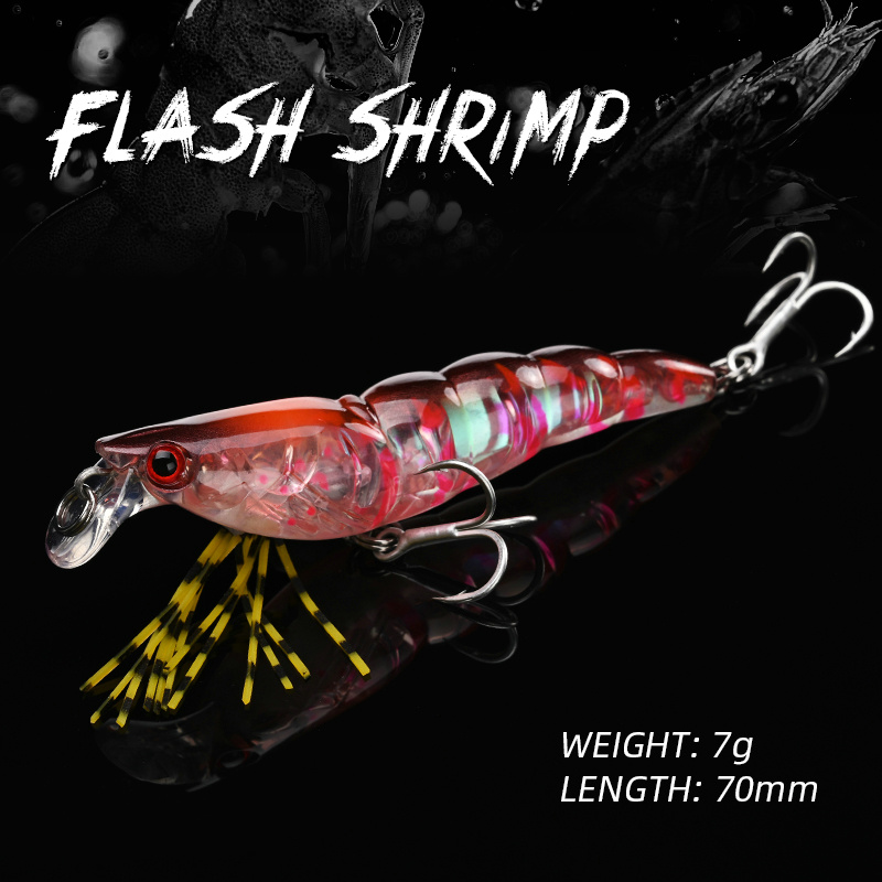 ALLBLUE 3D Flash Shrimp 70mm 7 - Fishing Lure Buzzbait ulasan dan harga
