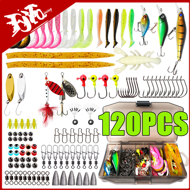 New 120PCS Fishing Lure Set So - Fishing Lure Box ulasan dan harga