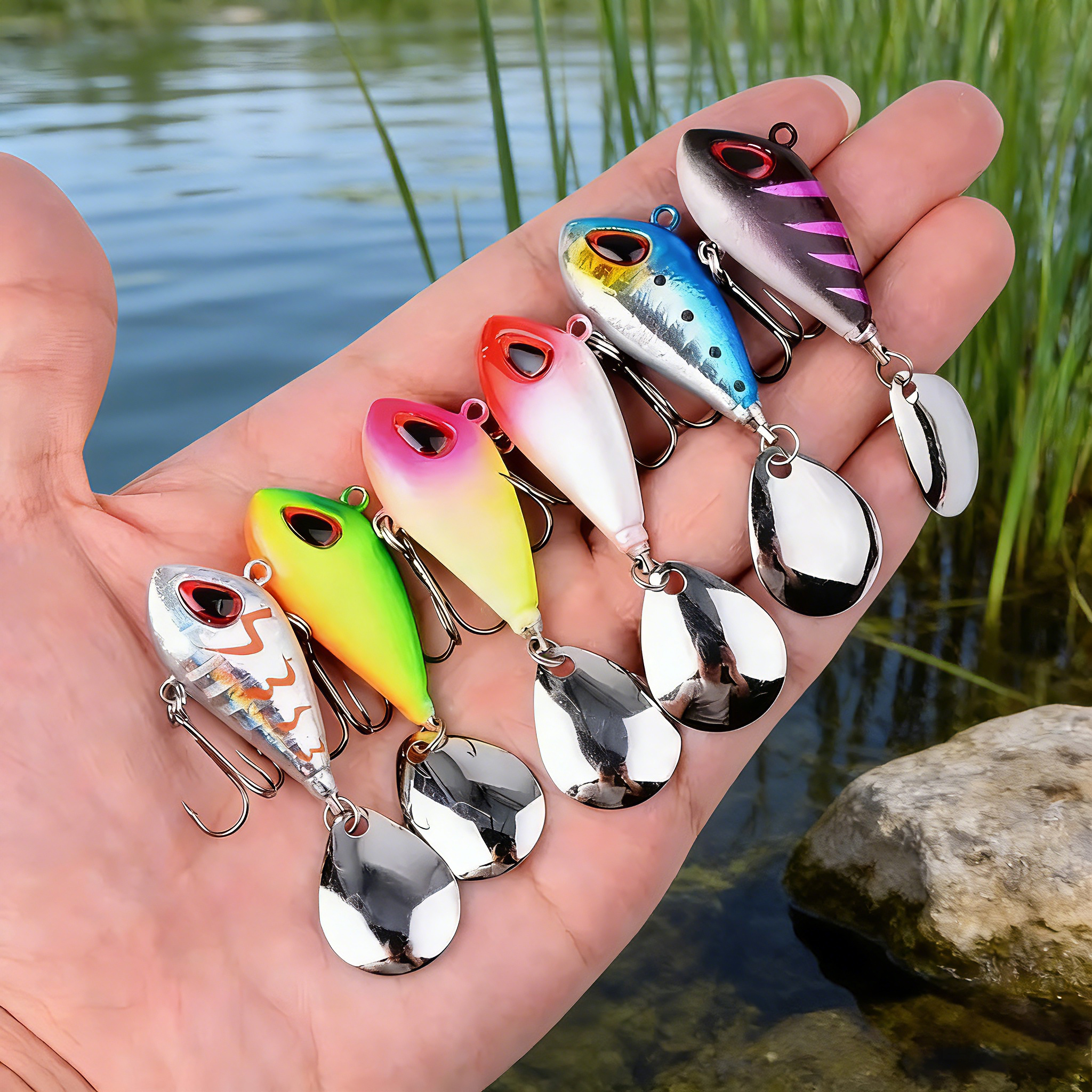 5/6pcs Mini VIB With Spoon Fis - Fishing Lure Crankbait ulasan dan harga