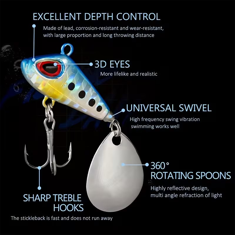 5/6pcs Mini VIB With Spoon Fis - Fishing Lure Crankbait ulasan dan harga