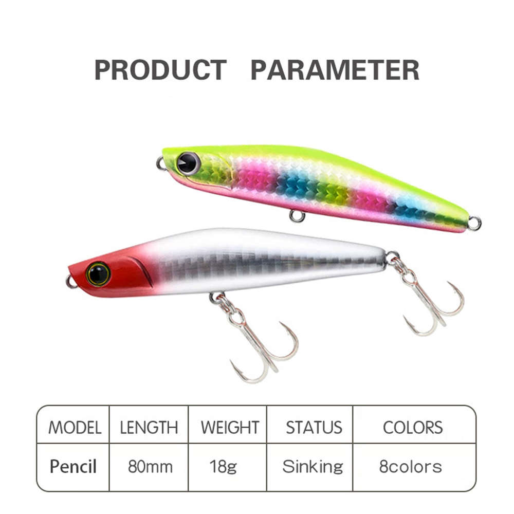 8cm 18g Fishing Lure Pencil Wo - Fishing Lure Jerkbait ulasan dan harga