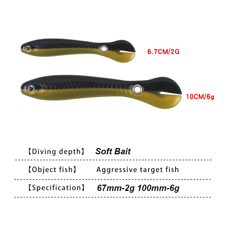 YUCONG 3/5PCS Soft Fishing Bai - Fishing Lure Swimbait ulasan dan harga