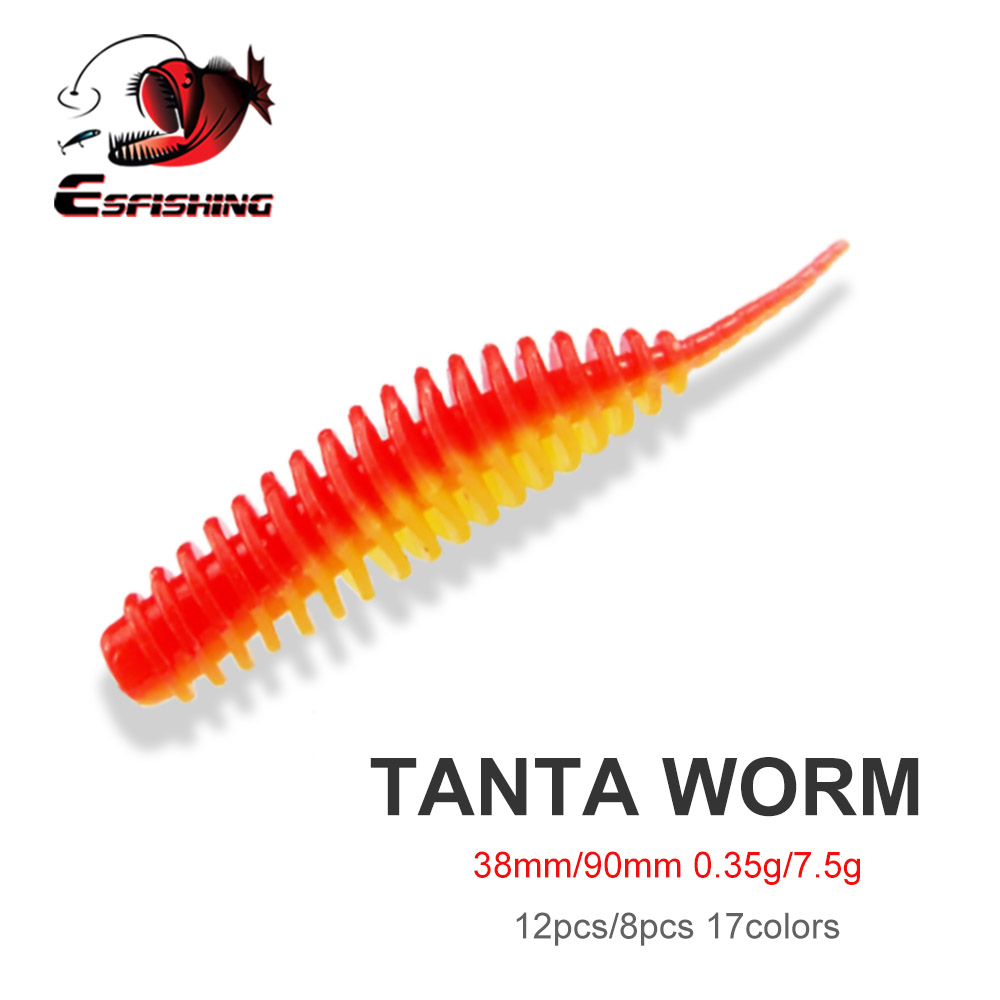 ESFISHING Fishing Tiny Worm Ba - Fishing Lure Soft Plastic ulasan dan harga