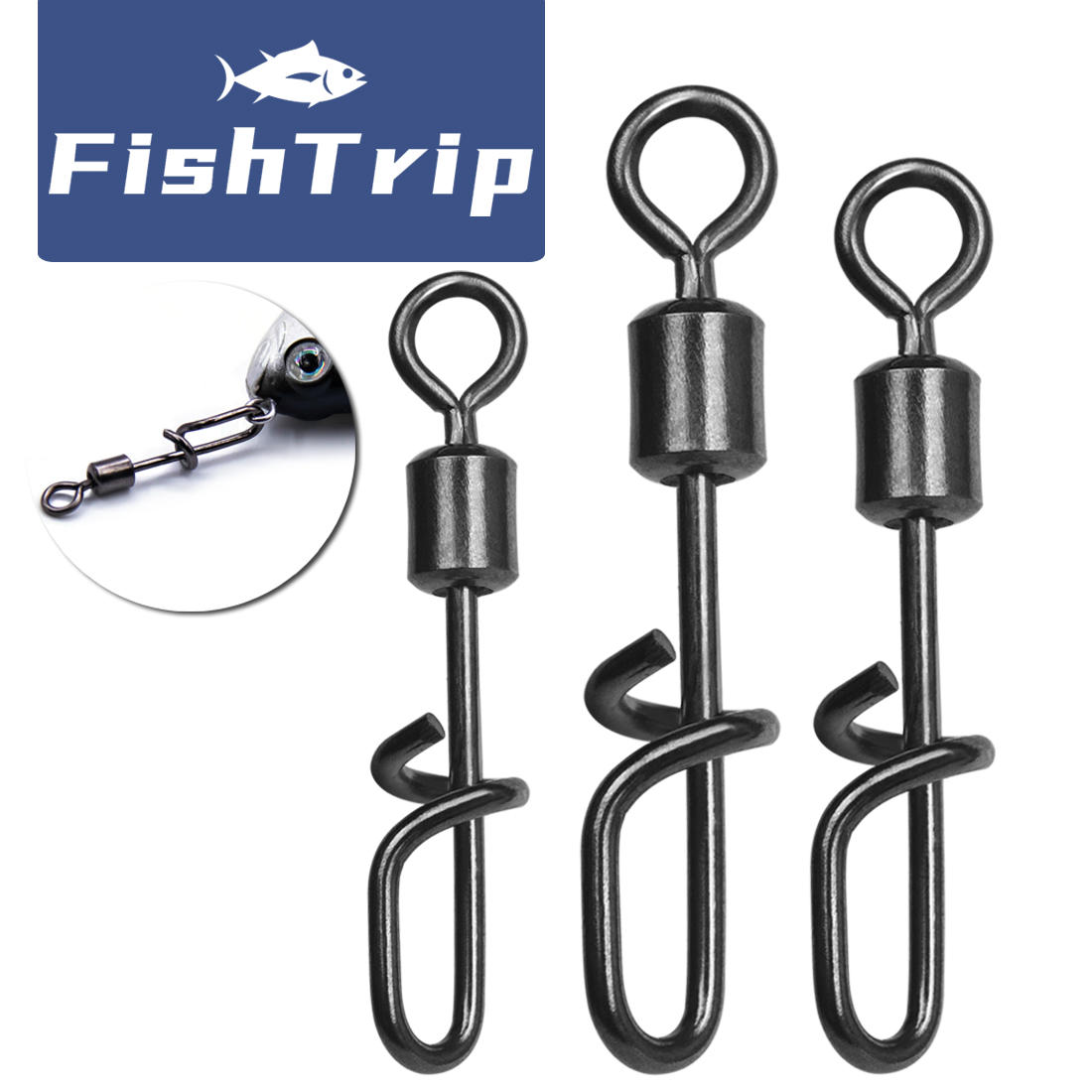 FishTrip Fishing Swivel Snap T - Fishing Lure Accessories ulasan dan harga