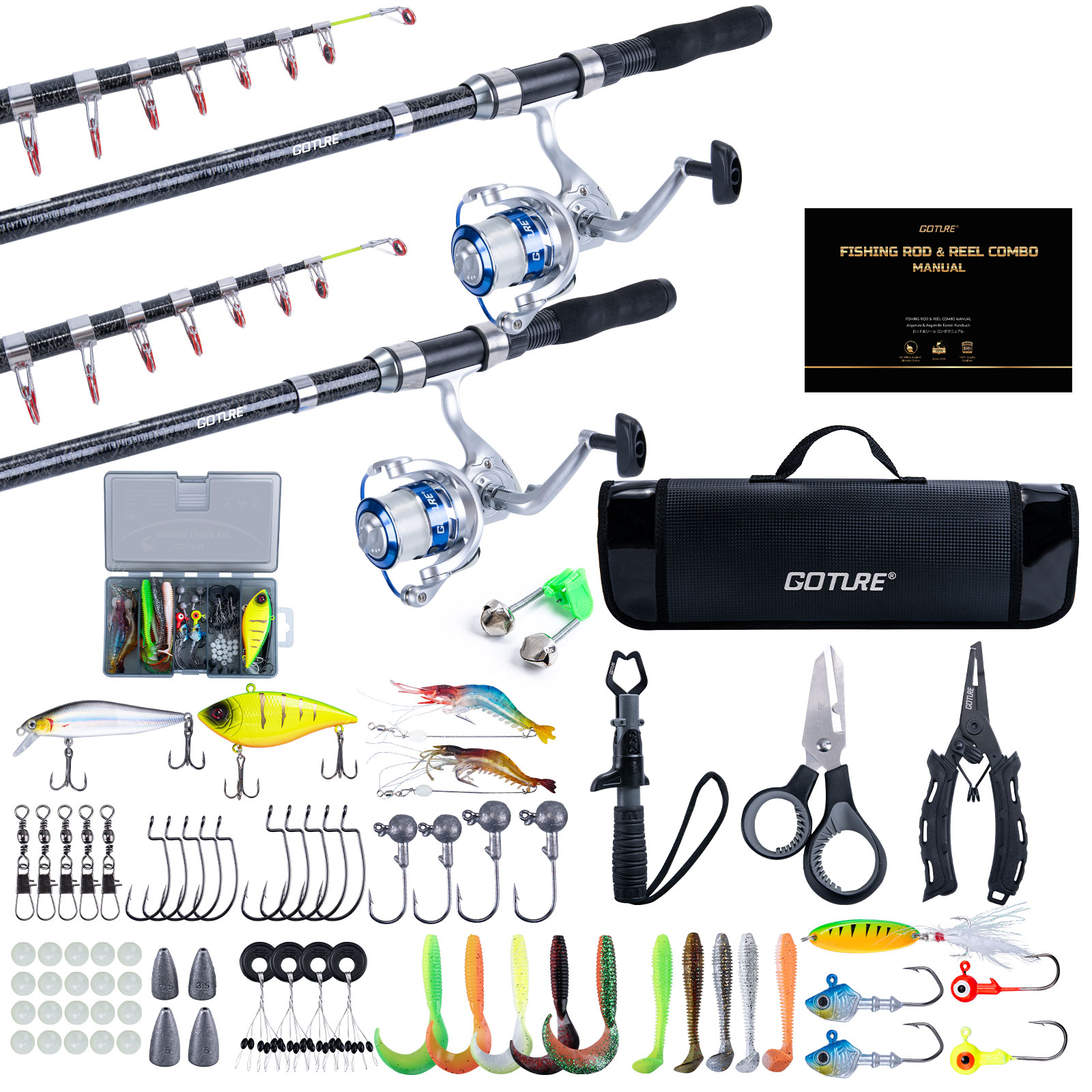 Goture Double Spinning Fishing - Fishing Lure Spinner ulasan dan harga